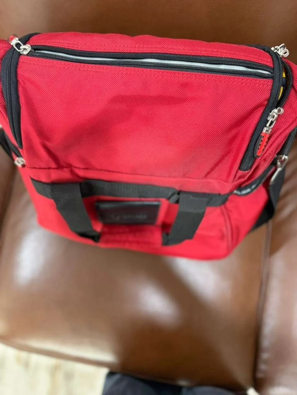 Delsey Red and Black Men's Messenger Bag